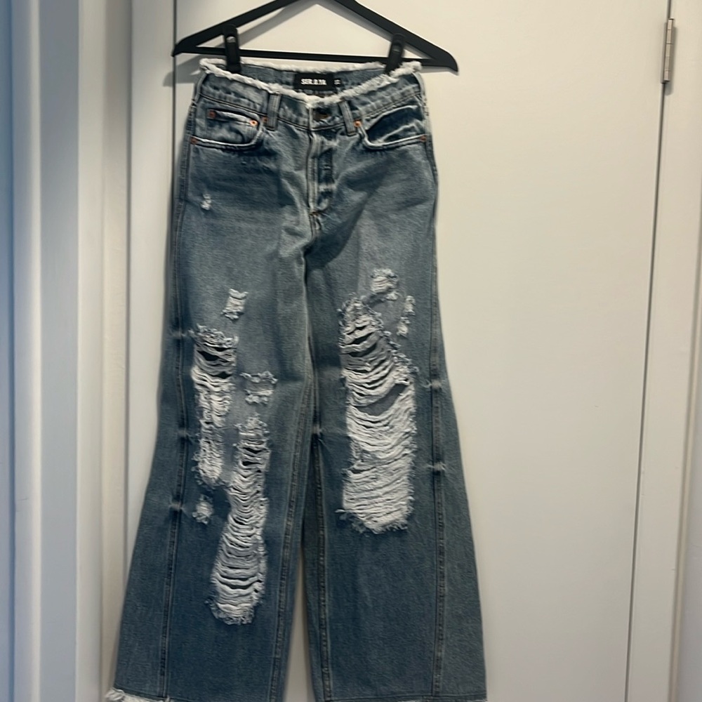 Ser.o.ya wide leg ripped jeans, size 23
